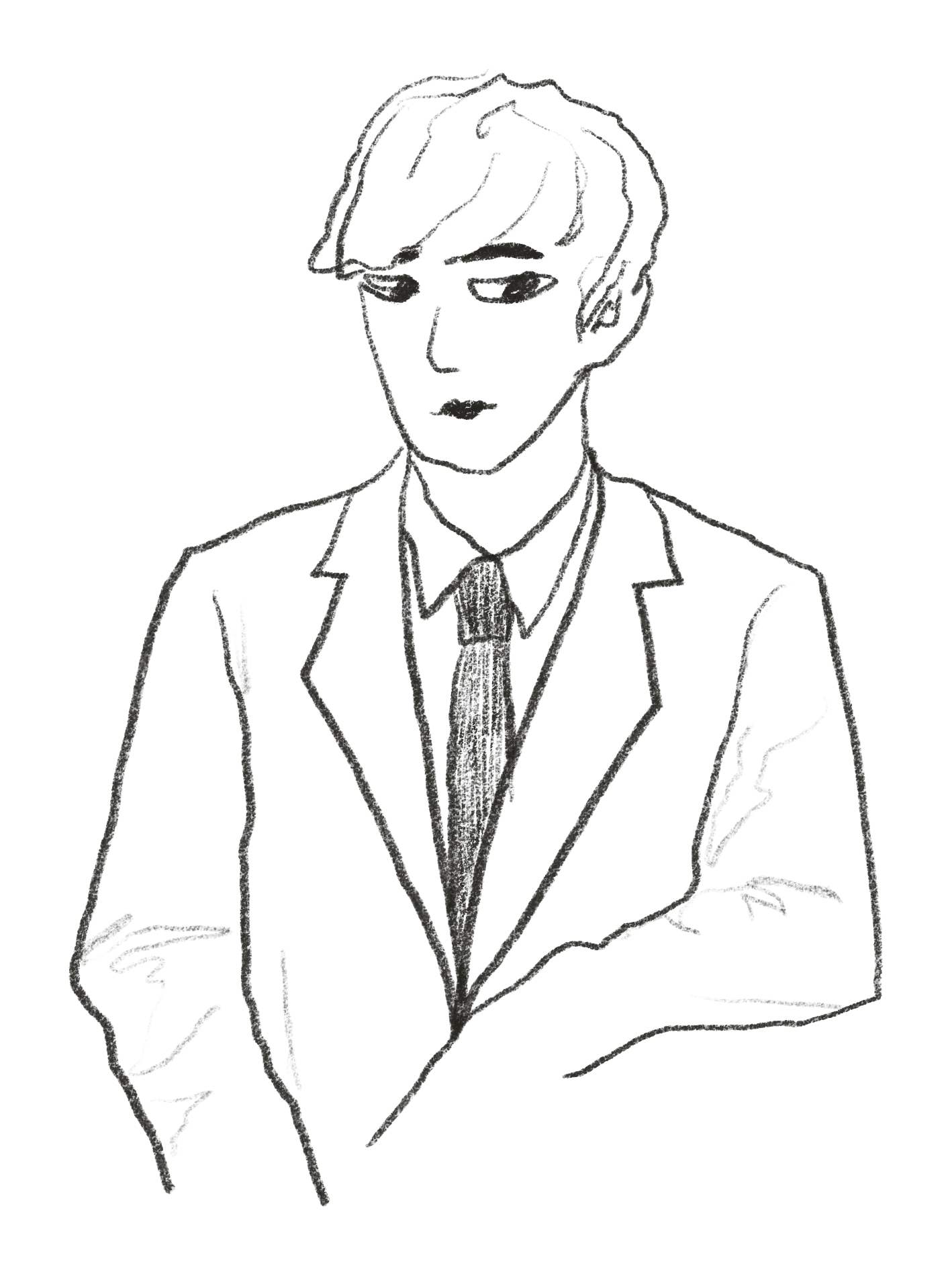 Luke Wang's hand-drawn self-portrait